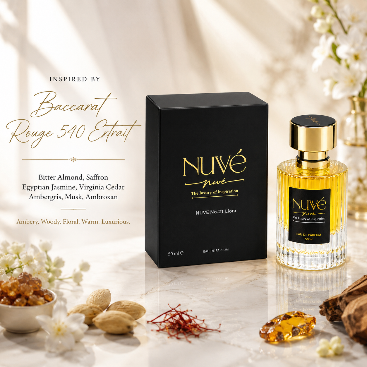 NUVE No.21 Liora - inspired by Maison Francis Kurkdjian Baccarat Rouge 540